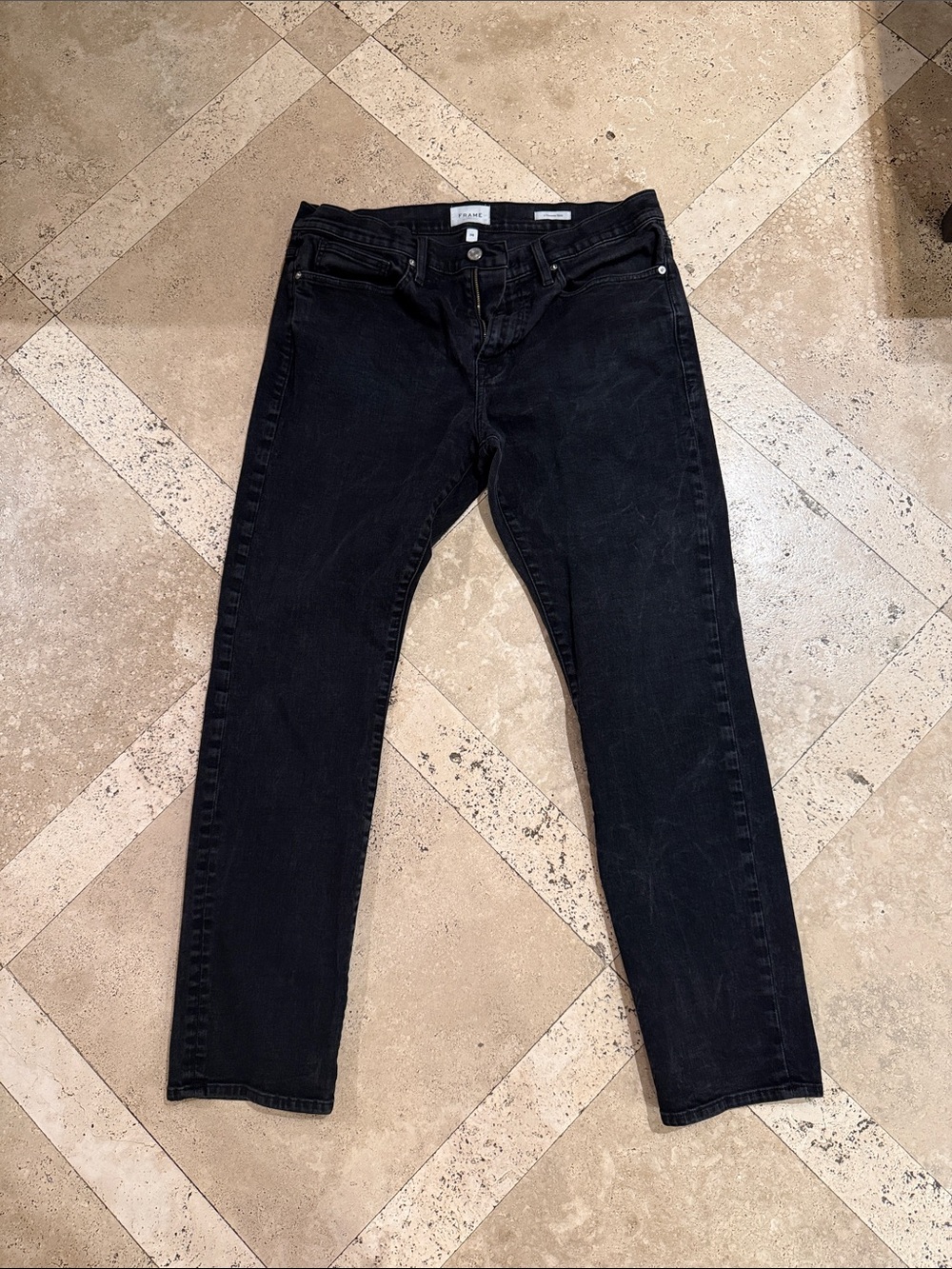 Frame Black Straight-Leg Jeans - Classic Casual